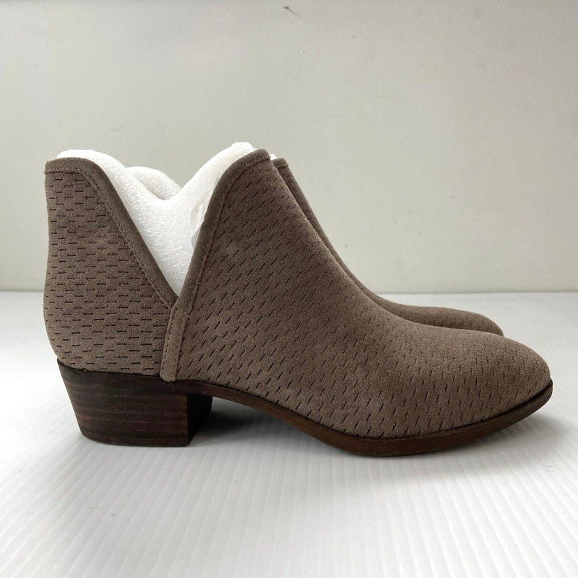Lucky Brand Baley Taupe Suede Leather Ankle Bootie Womens 10m New